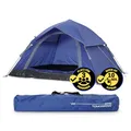Produktbild: Lumaland Camping Zelt | Leichtes Pop Up Wurfzelt | 2-3 Personen Kuppelzelt | Trekking & Festival Igluzelt | Sekundenzelt Wasserdicht 210x190x110cm | Ideal auch als Strand Wind- & Sonnenschutz [Blau]