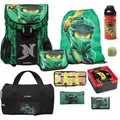 Produktbild: Lego Ninjago Schulranzen Set EASY GOLDEN POWER (2024) 9-teilig mit Brotdose, Trinkflasche und Sporttasche - Grün