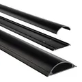 Produktbild: Hama 00220985 Kabelkanal, selbstklebend, halbrund, 100 x 7 x 2,1 cm, PVC, Schwarz
