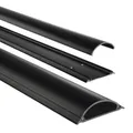 Produktbild: Kabelkanal, selbstklebend, halbrund, 100 x 7 x 2,1 cm, PVC, Schwarz (00220985)