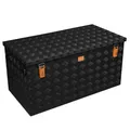 Produktbild: Alubox STRONG - BLACK EDITION ABX-R250 Aluminium Transportkiste aus 3mm Riffelblech 250 Liter in schwarz