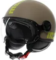 Produktbild: MOMO Design - FGTR CLASSIC E2206, Jet-Helm, offener Helm für Motorräder und Motorroller, für Männer und Frauen, Matt Sand/Lime, S