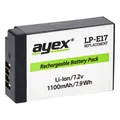 Produktbild: ayex LP-E17 Akku für zB Canon RP R100 R50 R8 77D 760D 800D 850D M3 M5 M6 Mark II