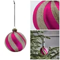 Produktbild: House Doctor Weihnachtskugel pink silber Ø10cm Chun Glas Weihnachten Christbaum