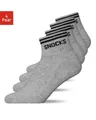 Produktbild: SNOCKS Sneakersocken kurze Socken für Herren & Damen mit Streifen (4-Paar) mit Rippbund, verstärkte Sohle, halbhoch, aus Bio-Baumwolle