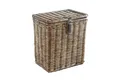 Produktbild: Kobolo Wäschekorb Wäschebehälter Wäschekorb eckig Rattan Kubu-Grey 50x38x56 cm (mit Deckel), Waschekorb