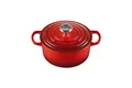 Produktbild: Le Creuset Signature Gusseisen-Bräter mit Deckel, Ø 18 cm, Rund, Für alle Herdarten und Induktion geeignet, Volumen: 1,8 l, 2,572 kg, Kirschrot, 21177180602430