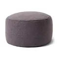 Produktbild: Lumaland Sitzsack Pouf (50 L) | Kompakter Sitzsack mit 3-in-1-Funktion: bequemer Hocker, praktisches Tischchen & stylischer Indoor Fußschemel I Mit Flexibler EPS-Füllung | Ø 25 x 45 cm [Dunkelgrau]