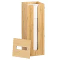 Produktbild: eluno Toilettenpapier Aufbewahrung für 4 Ersatzrollen eckig aus Bambus