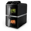 Produktbild: Philips 4000 series Airfryer mit zwei aufeinander gestapelten Körben, Heißluftfritteuse, 10 l, 1,4 kg, Rapid Air, 40 °C, 200 °C - Schwarz