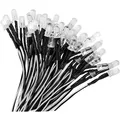 Produktbild: 50 Stück 5 mm LED-Dioden Licht, ultrahell, 12 V, vorverdrahtet - Weiße Farbe