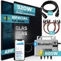 Produktbild: SUNNIVA® 920W Balkonkraftwerk BIFAZIAL FULLBLACK komplett Steckdose Ecoflow 800W Wechselrichter, PV Solaranlage, 5m Kabel, Bluetooth WIFI