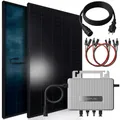 Produktbild: SUNNIVA® 920W Balkonkraftwerk BIFAZIAL FULLBLACK komplett Steckdose EcoFlow 800 Watt Wechselrichter, PV Solaranlage Komplettset, 2x460W N-Type Glas-Glas Bifacial Solarmodule,5m Kabel & 4x1m Solarkabel