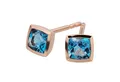 Produktbild: Orolino Paar Ohrstecker Gold 585 rosé mit 2x Blautopas (beh)