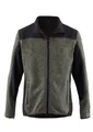 Produktbild: pka Herren Fleecejacke mit Softshell Einsätzen, langer Rücken, hoher Kragen für die Arbeit & Freizeit in oliv/schwarz Größe L
