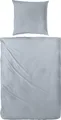 Produktbild: Hahn Biber Bettwäsche Uni Kariert Grau 135x200 cm + 80x80 cm