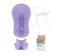 Produktbild: Hylat Baby Babybadewanne Baby Badewanne und WC Set – TÜV Rheinland zertifiziert – Yeti, Lite, (4-teiliges SET, 4-tlg), Babywanne, Sitz, Ständer, Abfluss – Lila
