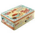 Produktbild: Nostalgic-Art Retro Vorratsdose Flach, 2,5 l, Tea & Cookies Together – Geschenk-Idee für Nostalgie-Fans, Blech-Dose mit Deckel, Vintage Design