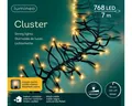 Produktbild: Lumineo LED-Lichterkette Lumineo Lichterkette CLUSTER 768 LED 7 m klassisch warm, schwarz, Indoor/Outdoor, dimmbar, 8h-Timer, + 5 m Zuleitung
