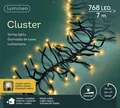 Produktbild: Lumineo Lichterkette Cluster 768 LED 7 m klassisch warm, schwarzes Kabel