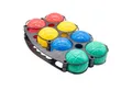 Produktbild: TSB Werk Stoßkugel Boule Boulekugeln Boccia Kugel Tragekorb 10 tlg, Boule-Set, Boules, Petanque, Spiel