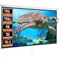 Produktbild: VEVOR Projektion Beamer Leinwand 254 cm HD 4K Outdoor Indoor Manuelle Projektor Screen Schnelles Klappbare Tragbare Filmleinwand 16: 9 für Heimkino
