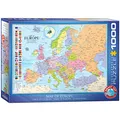 Produktbild: EuroGraphics 6000-0789 Puzzle Karte von Europa mehrfarbig
