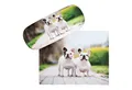 Produktbild: von Lilienfeld Brillenetui Französische Bulldoggen Hund Hardcase Brillenputztuch, stabiles mit Mikrofaser bezogenes Hardcase