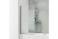 Produktbild: Schulte Badewannenfaltwand Komfort Duschwand für Badewanne 70x130 cm, Dekor Querstreifen, Glas, (1 tlg), pendelbar, 5 mm Sicherheitsglas