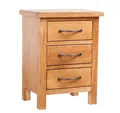 Produktbild: vidaXL Nachttisch Nachttisch mit 3 Schubladen 40x30x54 cm Massivholz Eiche (1-St)
