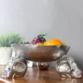 Produktbild: Design Deko-Schale SKULL 35cm silber Aluminium Totenkopf Deko-Schüssel