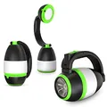 Produktbild: B.K.Licht - Campinglampe mit 3 in 1 Funktion, 2 Helligkeitsstufen, batteriebetrieben exkl., Camping Zubehör, Survival, Taschenlampe Kinder, LED Licht, Outdoor Lampe, 13,4x8x15,5 cm, Grün-Schwarz