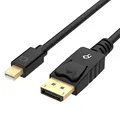Produktbild: Rankie Kabel Mini DisplayPort (Thunderbolt) (Mini DP) auf DispalyPort (DP), 4K, 1,8m, Schwarz