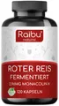 Produktbild: RAIBU Roter Reis mit 2,96 mg Monacolin K & 50 mg Coenzym Q10 pro Kapsel