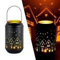 Produktbild: Laterne Windlicht Teelichthalter Weihnachtsdeko Lichthaus Weihnachtsdorf 20cm
