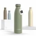Produktbild: LARS NYSØM Edelstahl Trinkflasche 350ml, 500ml, 750ml, 1L, 1 5 liter | Thermosflasche Kohlensäure geeignet | Auslaufsichere Wasserflasche für Sport, Outdoor, Schule (Sage Green, 500ml)