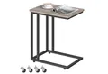 Produktbild: VASAGLE Beistelltisch (1-St), mit Rollen, C-Form, mobiler Kaffeetisch, 35 x 50 x 60 cm