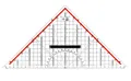 Produktbild: Technisches Zeichendreieck  Hypotenuse 30cm  Tuschenoppen...SP ohne Griff