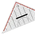 Produktbild: M+R technisches Zeichendreieck 32 cm, mit Griff, Acrylglas