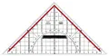 Produktbild: M+R Zeichendreieck 32 cm m. Griff Facette Tuschekante 2332 Geometriedreieck