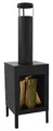 Produktbild: Terrassenofen Gartenofen Gartenkamin Terrassenkamin Feuerstelle Terrasse Heizung Garten Ofen Metall Schwarz 100cm