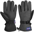 Produktbild: BRUBAKER Winterhandschuhe Wasserdicht und Winddicht - Herren und Damen Handschuhe für kalte Tage - Extra Warme Thermo Skihandschuhe für Ski Snowboard Winter und Schnee - Anthrazit Größe S/M