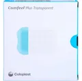Produktbild: Coloplast Wundpflaster COMFEEL Plus Transparent Hydrokolloidverb.5x7 cm (Spar Set, 10 St., Oberflächliche Verbrennungen Verband), Bakterienresistenter Wundverband