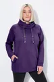 Produktbild: Ulla Popken Sweatshirt Bis 64 Sweatshirt mit Stehkragen Pullover