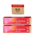 Produktbild: Wella Color Touch 2 x 60 ml 8/0 hellblond Set