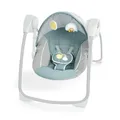 Produktbild: Ingenuity Sun Valley Babyschaukel & Babywippe mit Sonnendach, 2 Spielzeuge, 2 Sitzpositionen, 0–9 Monate, grau, unisex