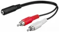 Produktbild: Goobay Klinke / Cinch Adapterkabel - Länge: 0,20 m Audio- & Video-Kabel, (20 cm)