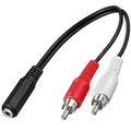 Produktbild: KLINKE CINCH ADAPTER - 3.5mm Buchse auf 2x Cinchstecker - Audio Adapter Stereo