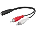 Produktbild: Klinke Cinch Audio Kabeladapter Cinch Kabel Y Adapter 3.5 mm Klinke Buchse 0.2 m