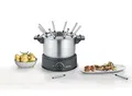 Produktbild: SEVERIN Fondue, spülmaschinengeeignetes Fondueset mit 8 farblich markierten Gabeln, elektrisch, aus Edelstahl, für Käsefondue, Schokofondue oder Ölfondue, schwarz, FO 2470